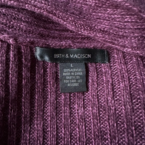 Women's Purple Cardigan Sweater size Large - Picture 2 of 7